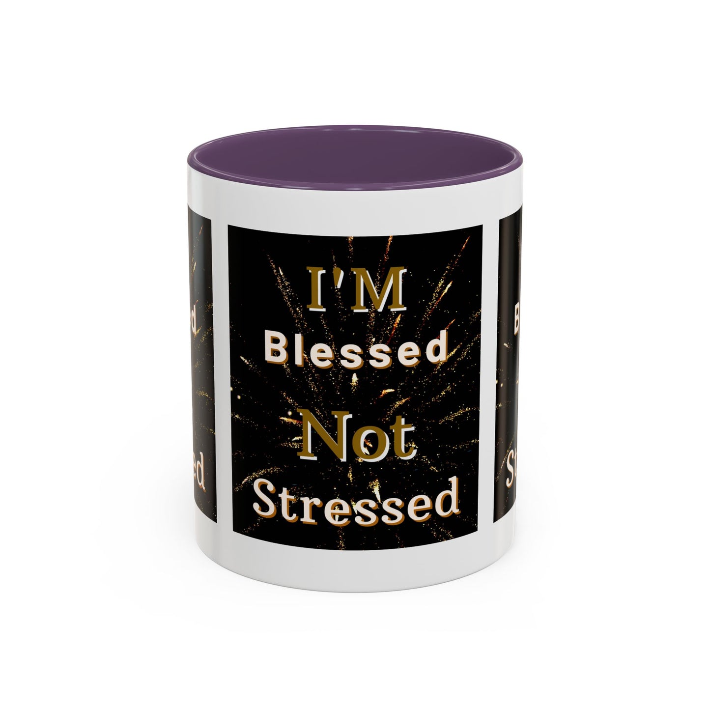 I'm Blessed Not Stressed Coffee Mug Inspirational Christian Gift for Faith-Based Living