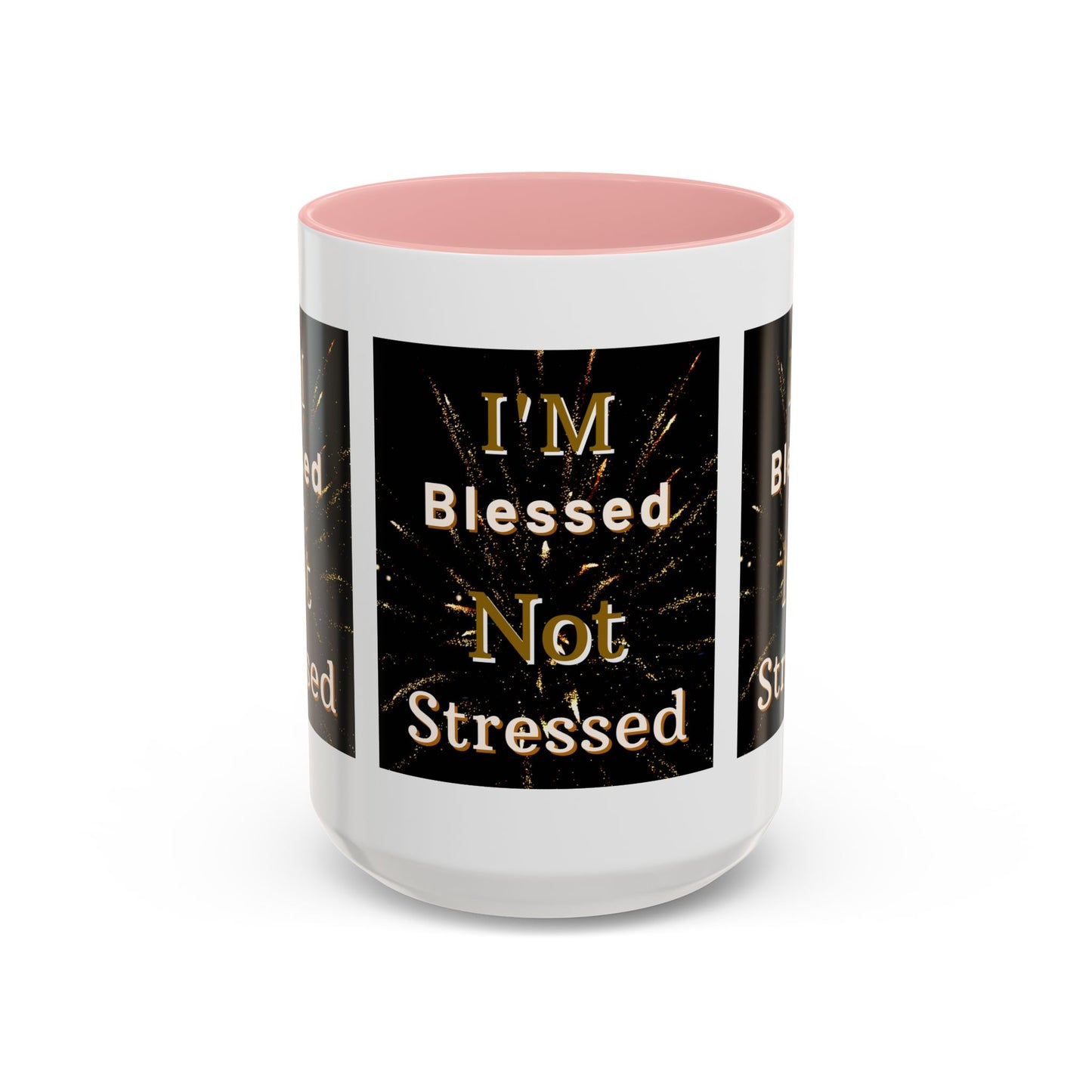 I'm Blessed Not Stressed Coffee Mug Inspirational Christian Gift for Faith-Based Living