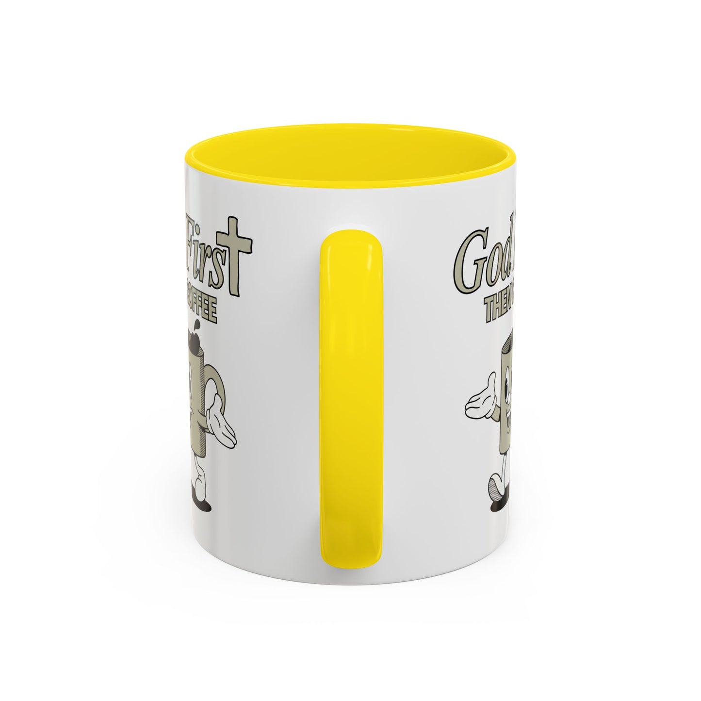 God First Then Coffee Mug Inspirational Christian Gift for Faith Based Coffee Lovers