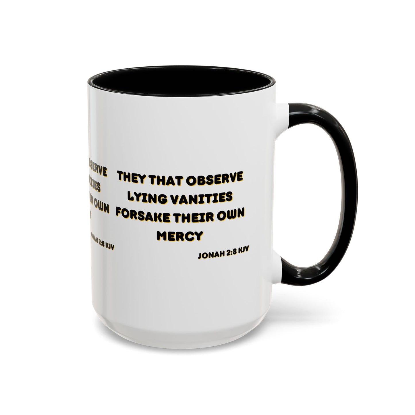 Jonah 2:8 KJV Coffee Mug They That Observe Lying Vanities Biblical Christian Gift for Faith-Based Living