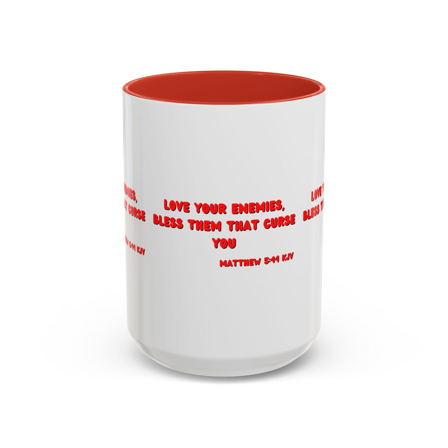 Matthew 5:44 KJV Coffee Mug Love Your Enemies Biblical Christian Gift for Faith-Based Living