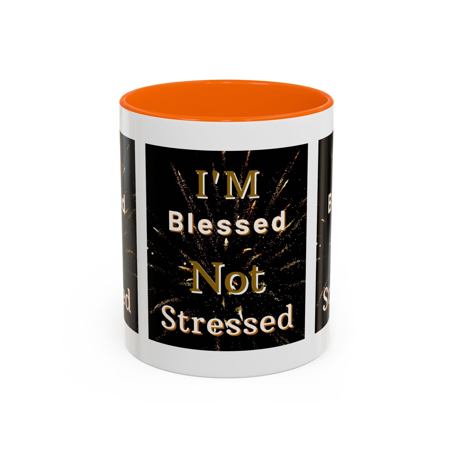 I'm Blessed Not Stressed Coffee Mug Inspirational Christian Gift for Faith-Based Living