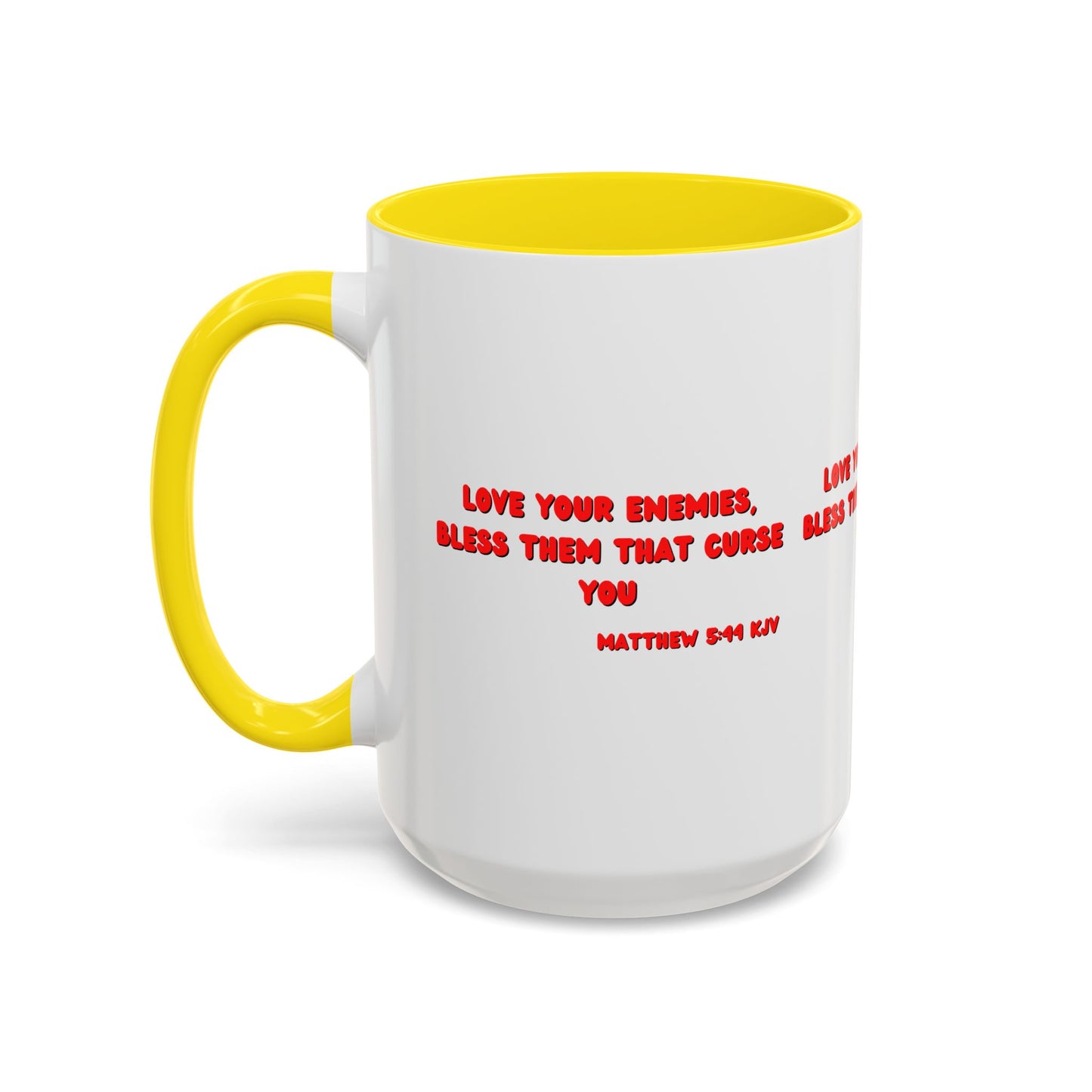 Matthew 5:44 KJV Coffee Mug Love Your Enemies Biblical Christian Gift for Faith-Based Living