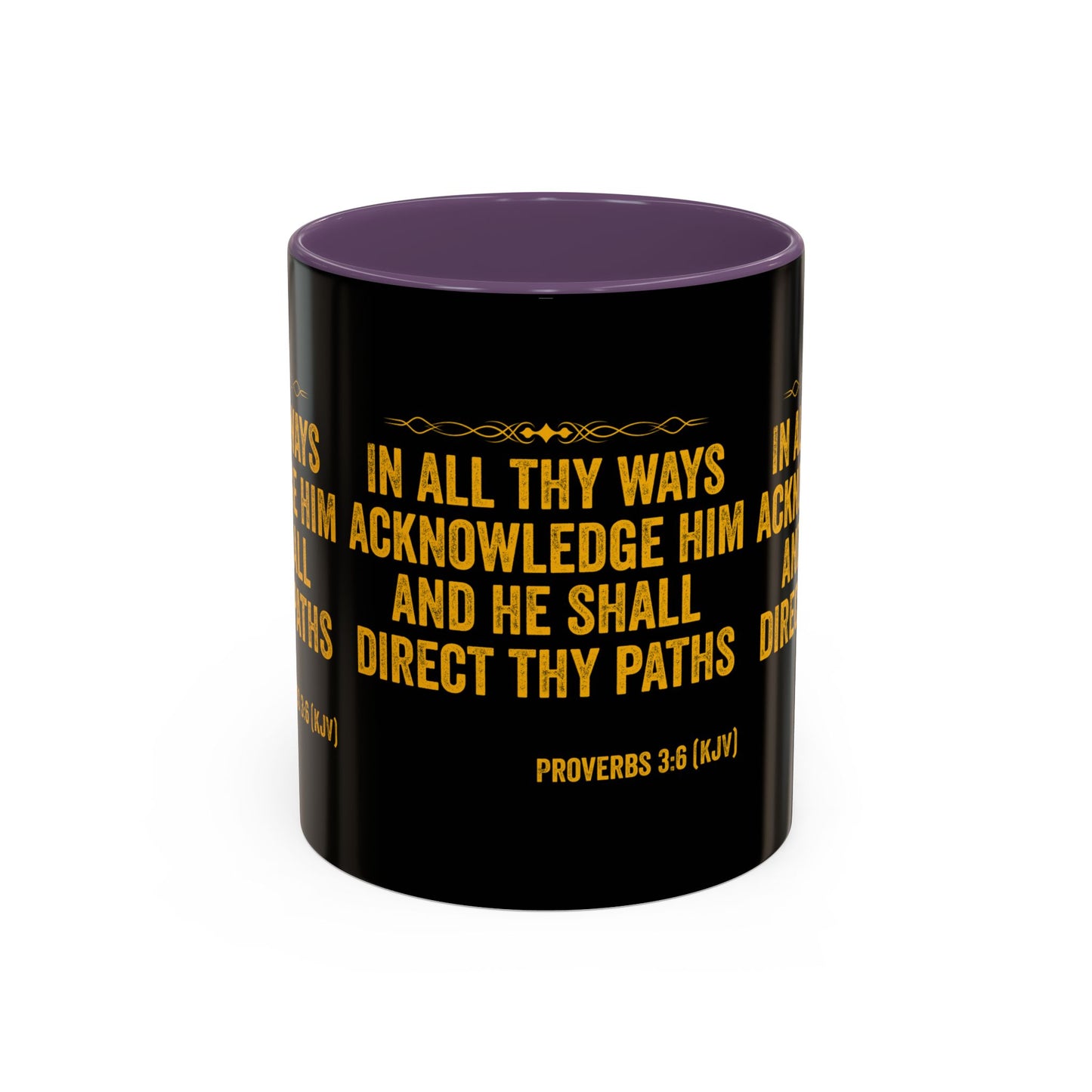 Proverbs 3:6 KJV Coffee Mug In All Thy Ways Acknowledge Him Inspirational Faith Based Gift For Believers