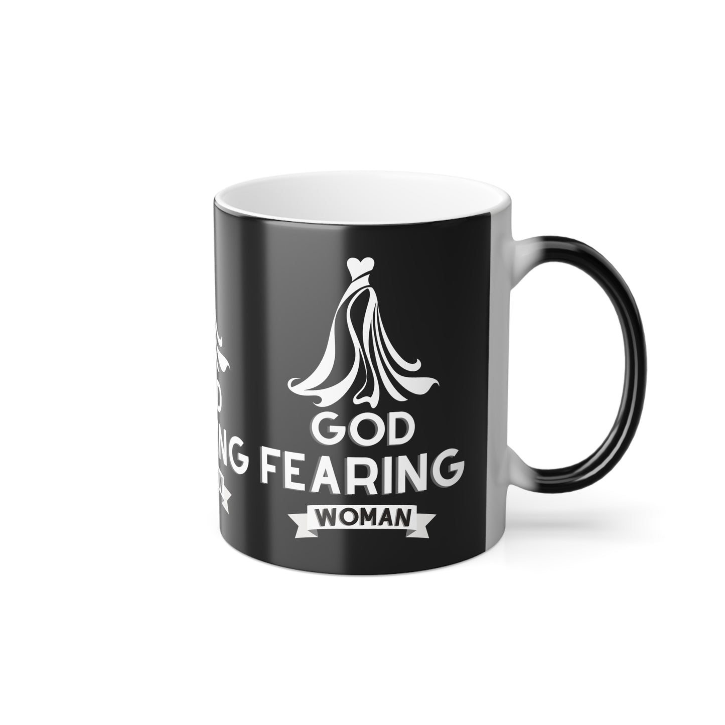 God Fearing Woman Color Morphing Coffee Mug Inspirational Christian Gift for Her