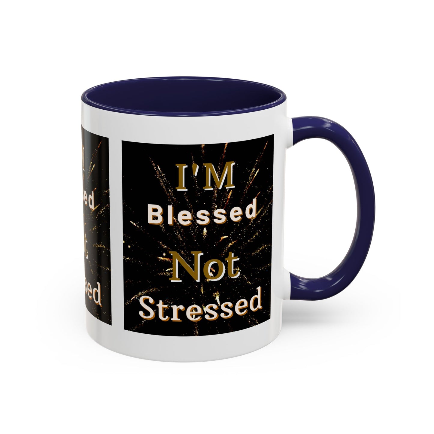 I'm Blessed Not Stressed Coffee Mug Inspirational Christian Gift for Faith-Based Living