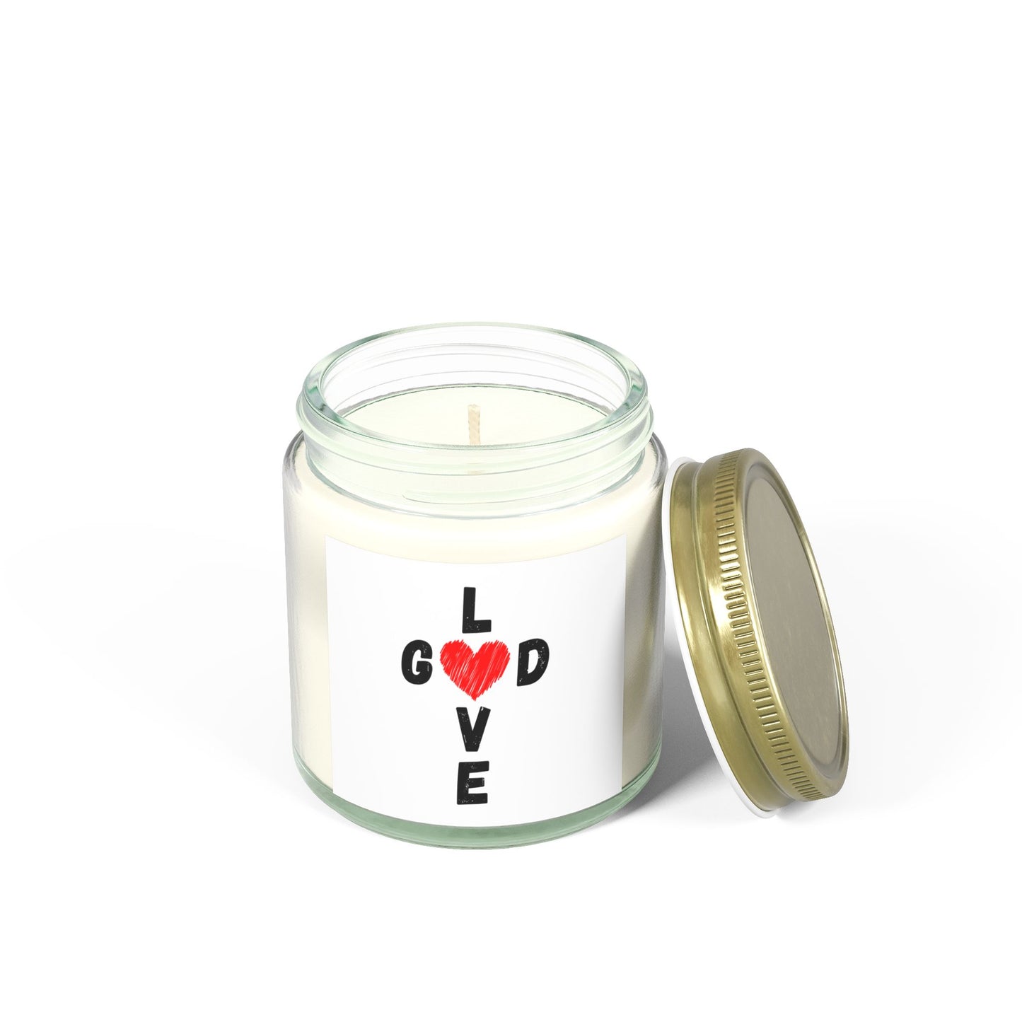 Love God Cross Shaped Scented Candle Inspirational Christian Gift for Faith-Based Living