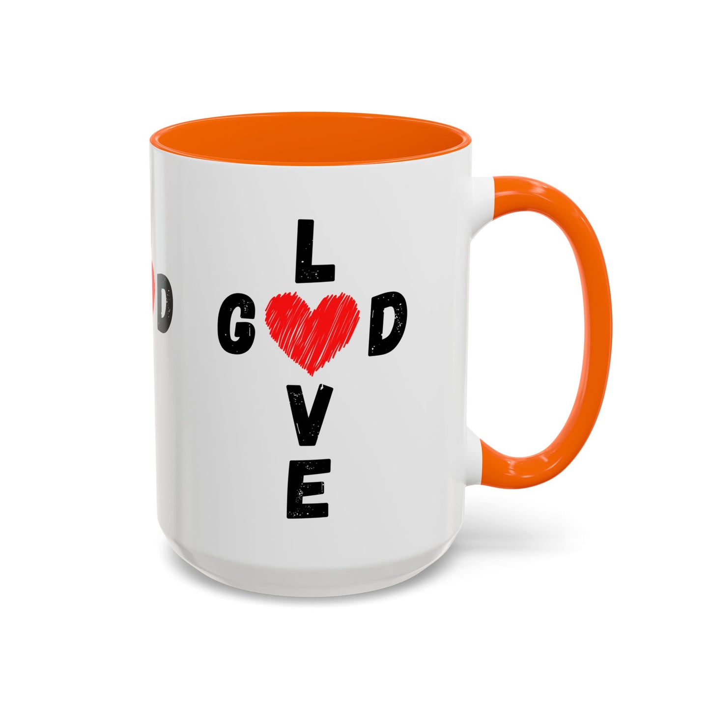 Love God Cross Shaped Coffee Mug Inspirational Christian Gift for Faith-Based Living