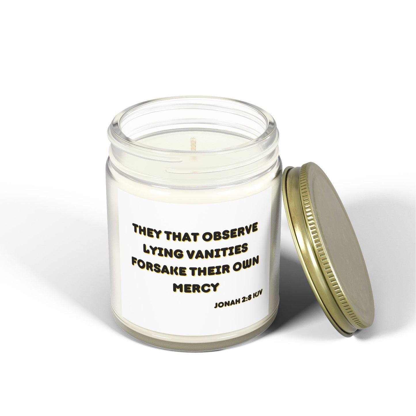 Jonah 2:8 KJV Scented Candle They That Observe Lying Vanities Biblical Christian Gift for Faith-Based Living