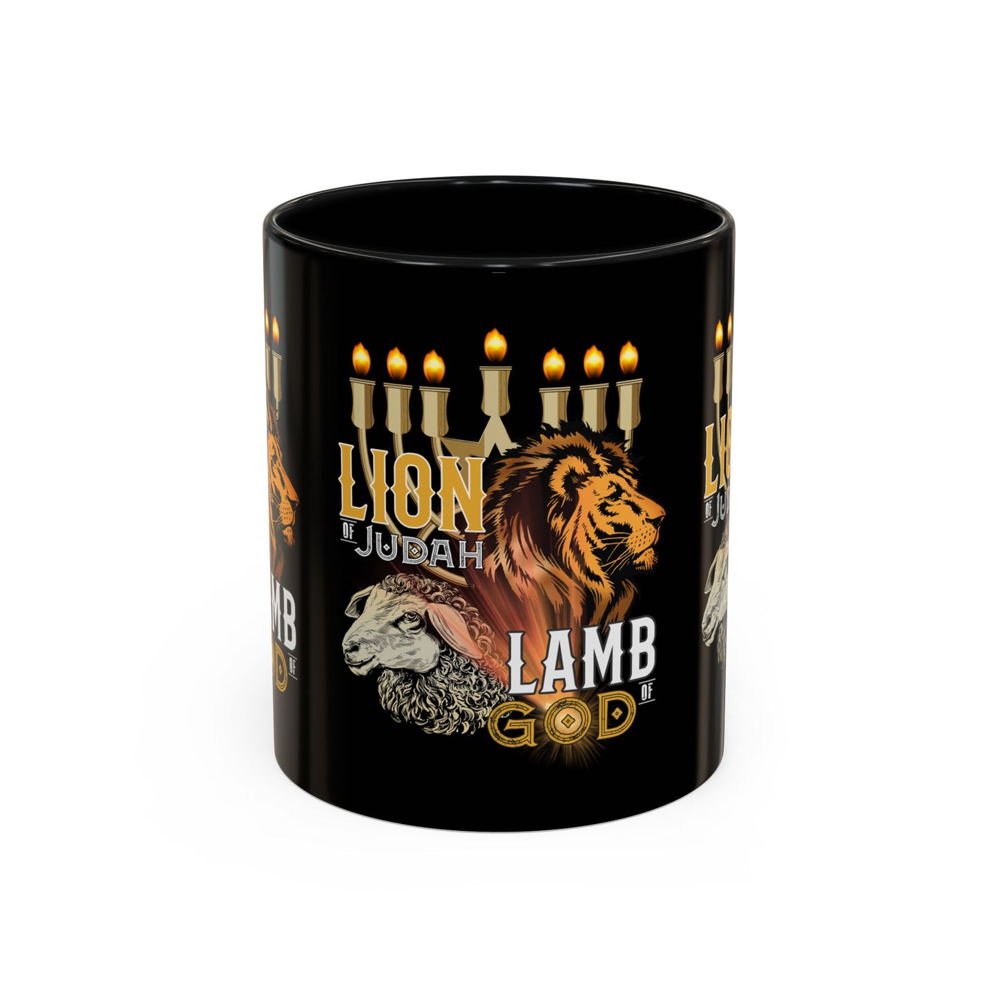 Lion of Judah, Lamb of God Coffee Mug Embrace Faith & Strength