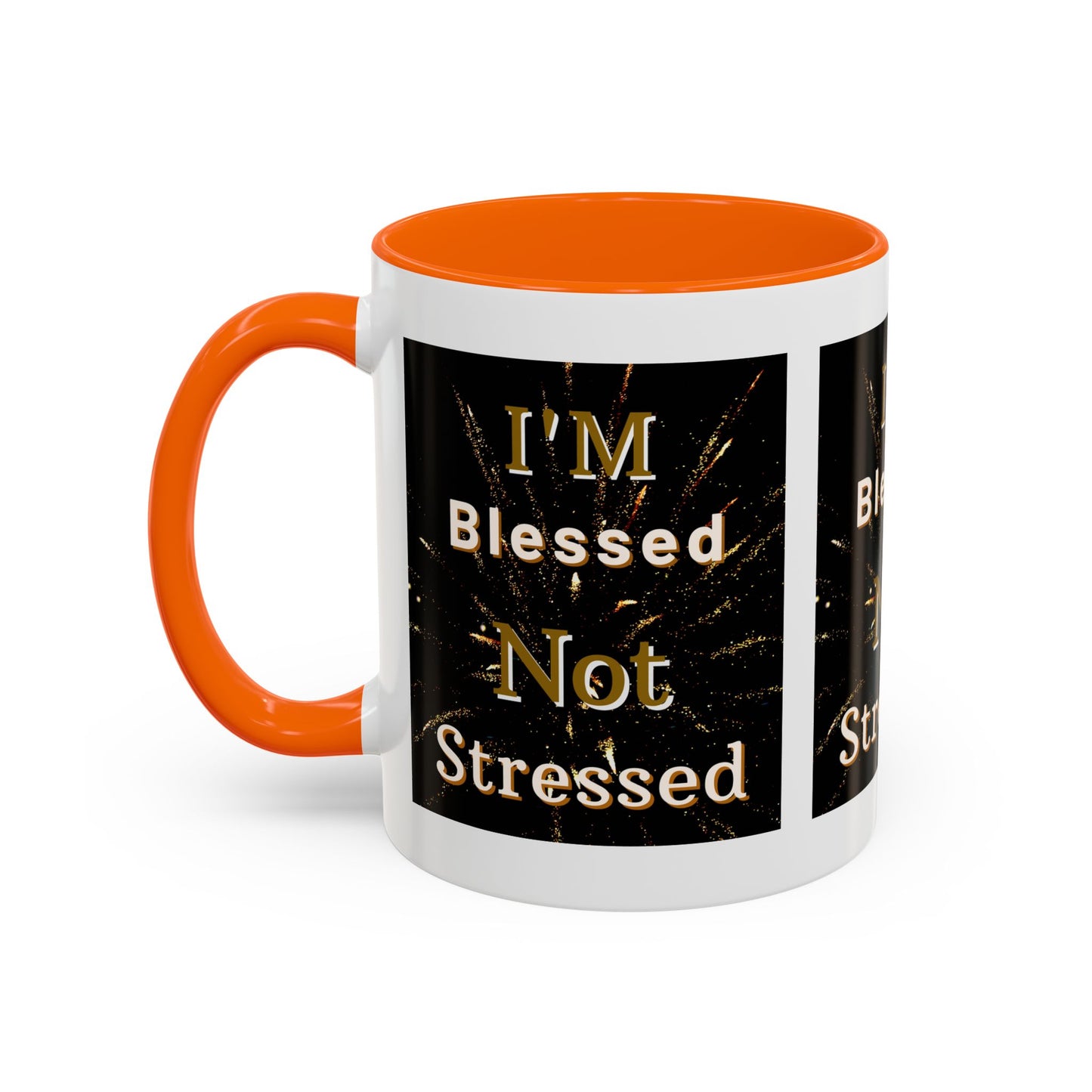 I'm Blessed Not Stressed Coffee Mug Inspirational Christian Gift for Faith-Based Living