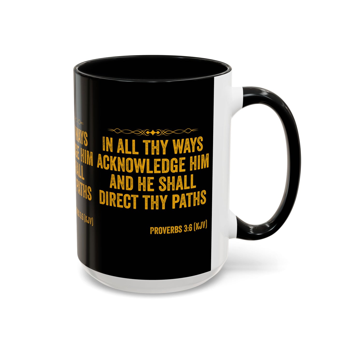 Proverbs 3:6 KJV Coffee Mug In All Thy Ways Acknowledge Him Inspirational Faith Based Gift For Believers