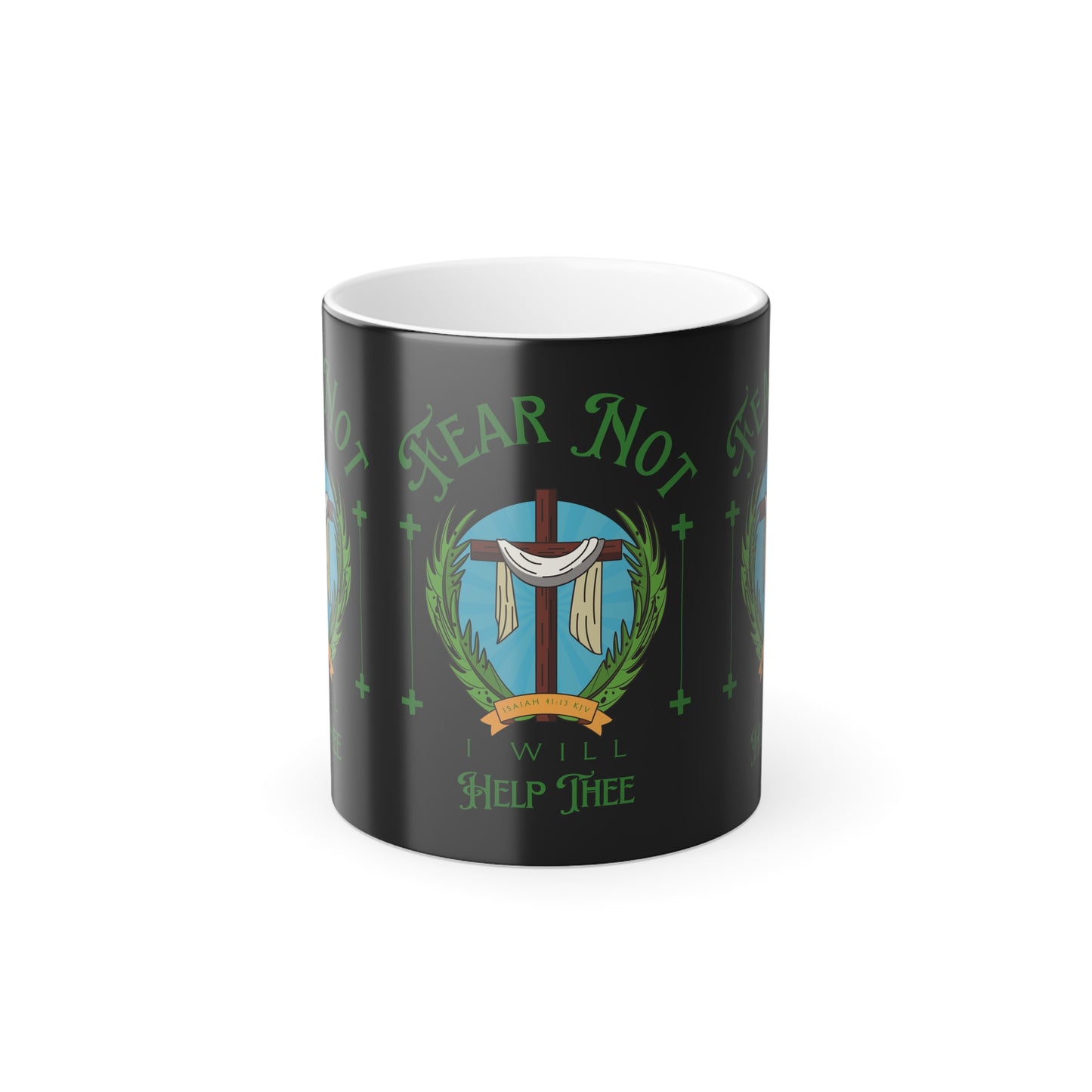 Isaiah 41:13 KJV Color Morphing Coffee Mug Divine Strength and Comfort For Biblical Inspiration