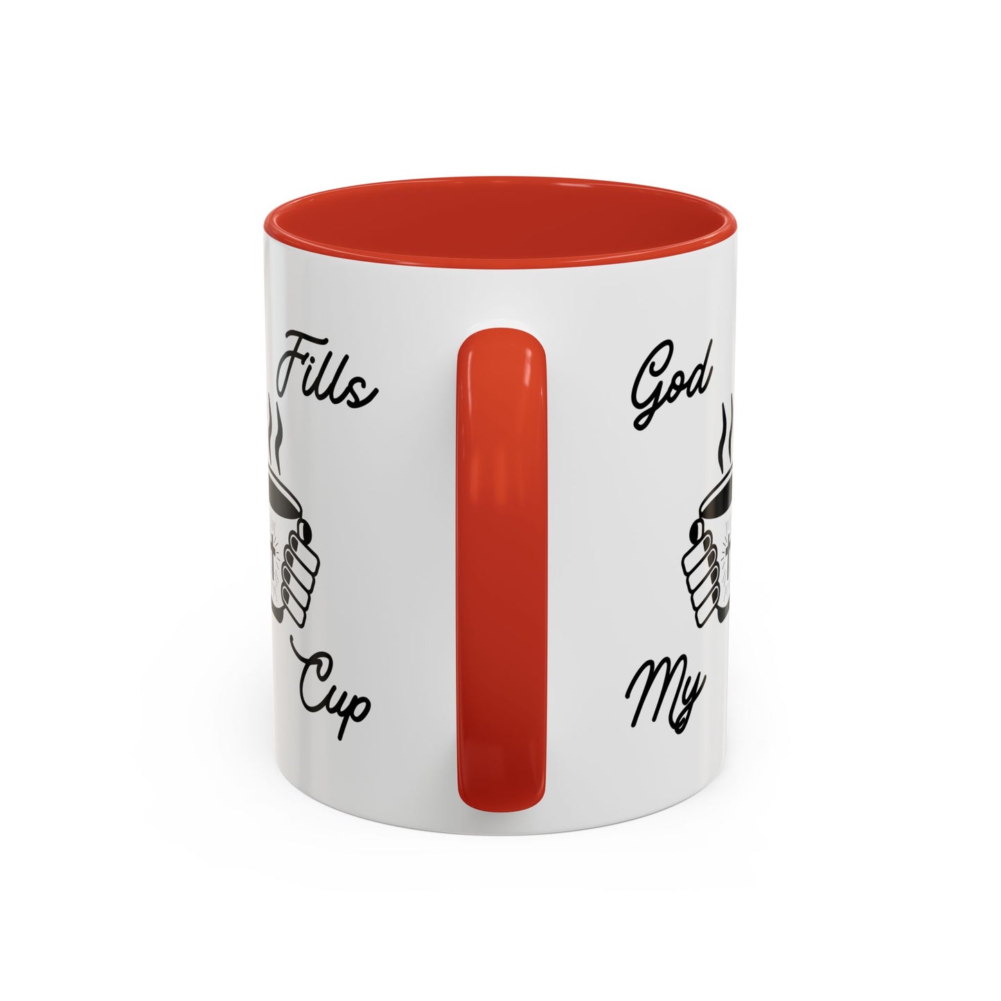 God Fills My Cup Coffee Mug Inspirational Christian Gift for Faith and Encouragement for Coffee Lovers