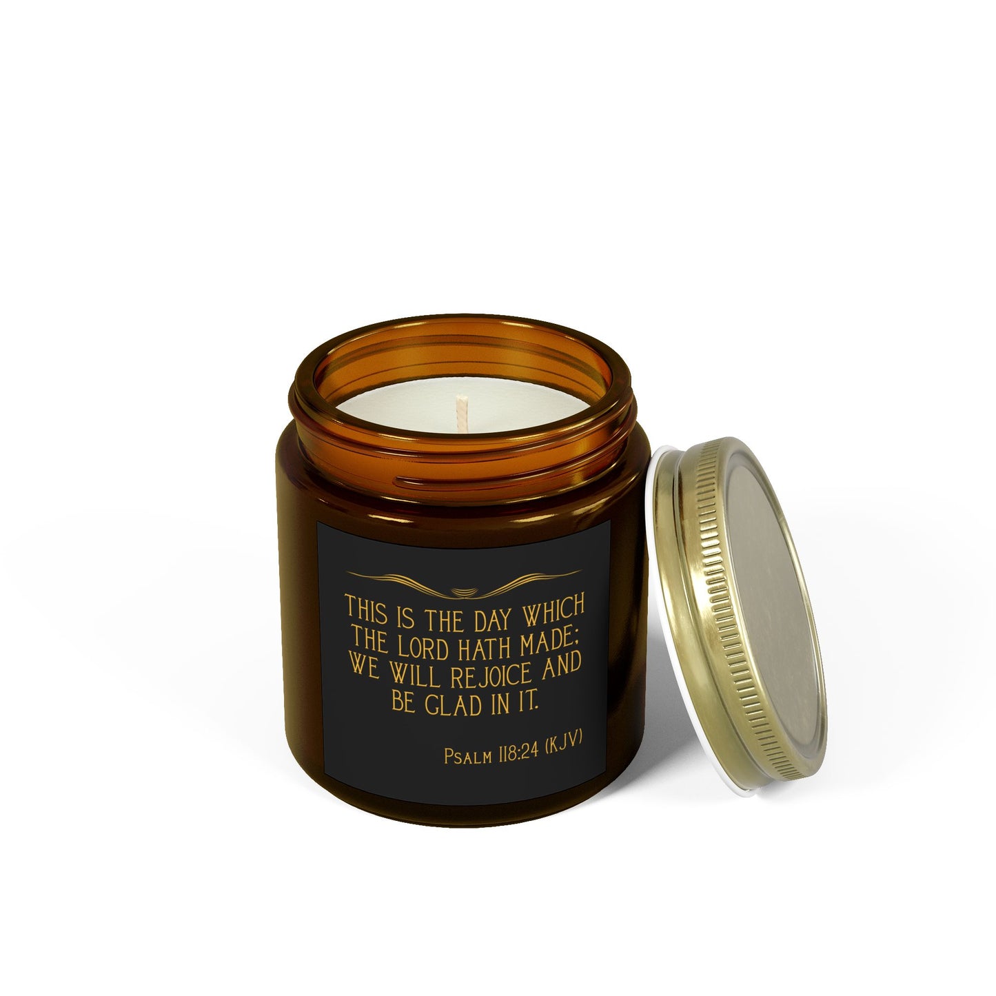 Psalm 118:24 KJV Scented Candle This is the Day the Lord Has Made Inspirational Christian Gift for Candle Lovers